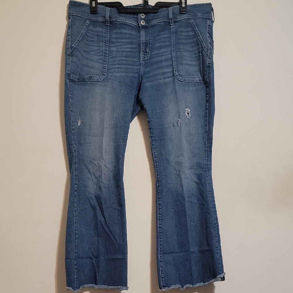 Torrid Distressed Flare Jeans